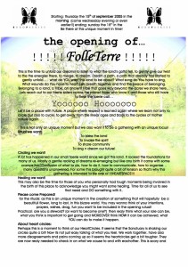 2005 Folleterre Opening Call