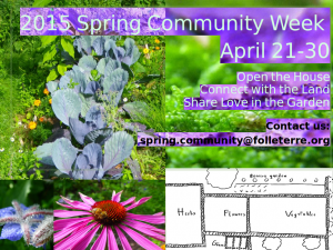 2015 Spring Community Week       